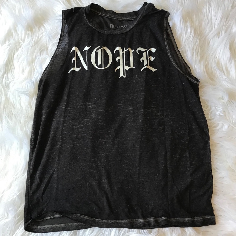 Grey/Black tank top